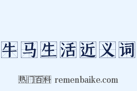 牛马生活近义词是什么意思的图片